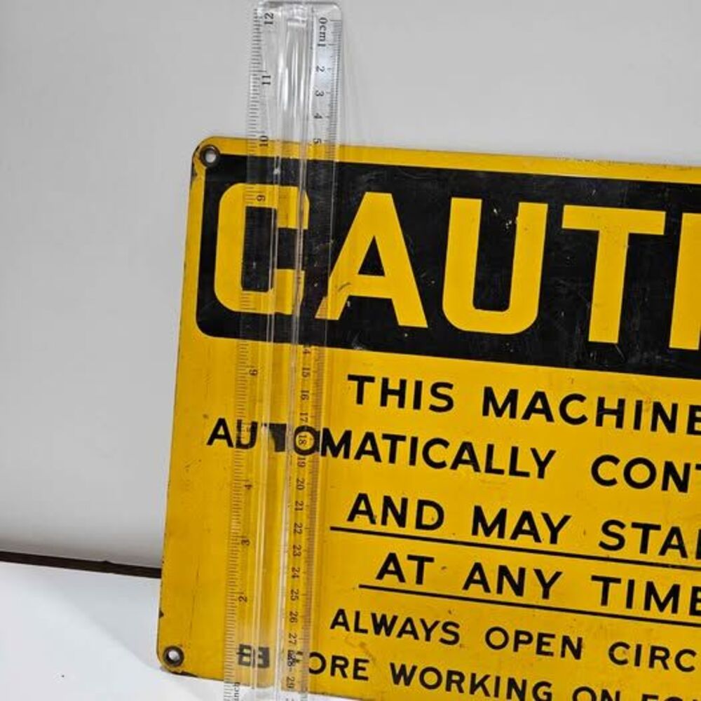 Caution Safety Sign for Auto Controlled Machine - Picture 3 of 5